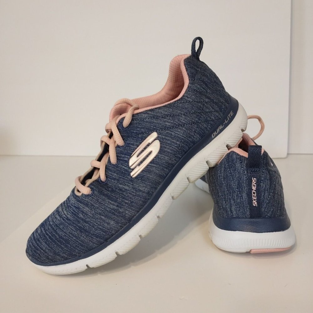 Sketchers Flex Appeal 2.0 Size 8 Blue White 59511h Air cooled memory foam